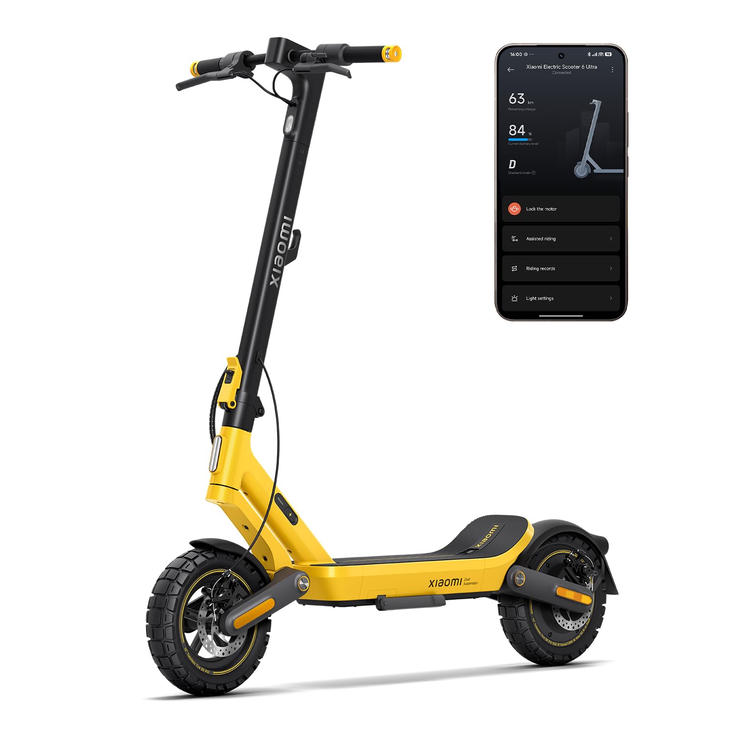 Xiaomi E-Scooter 6 Series, E Roller Mit Straßenzulassung, Max 20km/h, 45-75km Reichweite, 10-12"" Tubeless-Reifen, Federung, Doppelbremse, Faltbar, App-Steuerung