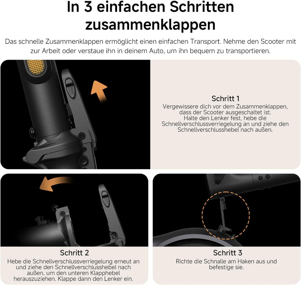 Xiaomi E-Scooter 6 Series, E Roller Mit Straßenzulassung, Max 20km/h, 45-75km Reichweite, 10-12"" Tubeless-Reifen, Federung, Doppelbremse, Faltbar, App-Steuerung