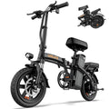 URLIFE E-Bike Klapprad 14", 48V 7.5Ah Austauschbarem Akku für Lange Reichweite bis 60KM, Elektrofahrrad 250W Motor, 3 Fahrmodi, Sitzhöhe Verstellbar, Falt-Pedelec ebike für Herren Damen