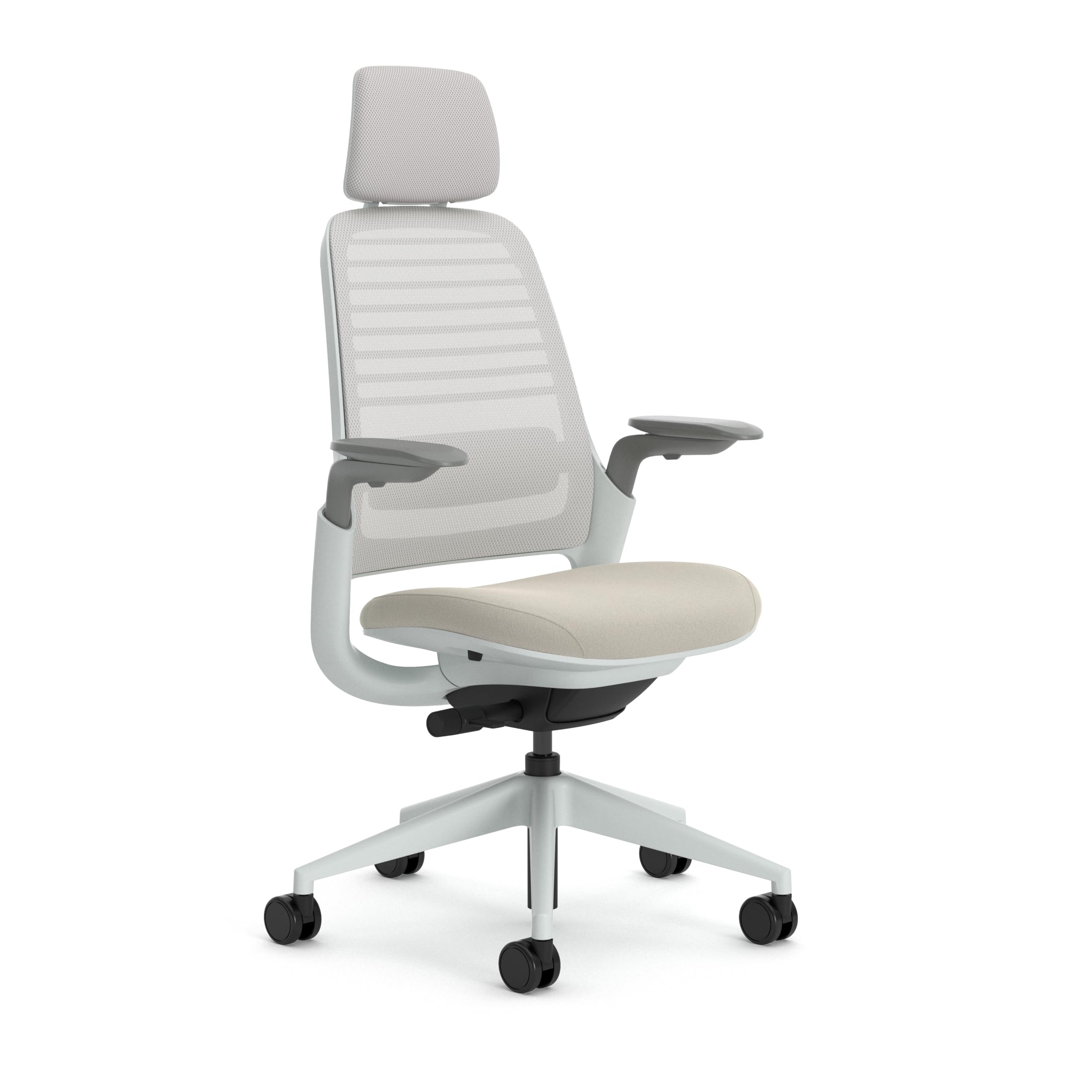Steelcase Series 1 Ergonomic Office Chair with LiveBack Lumbar Support and 4D Armrests Truffle
