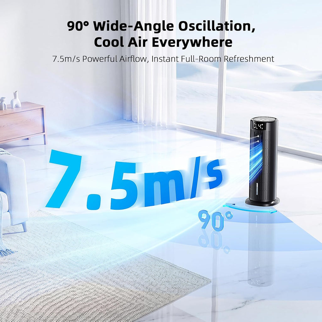 Portable Air Conditioner Without External Ventilation, Matte Black