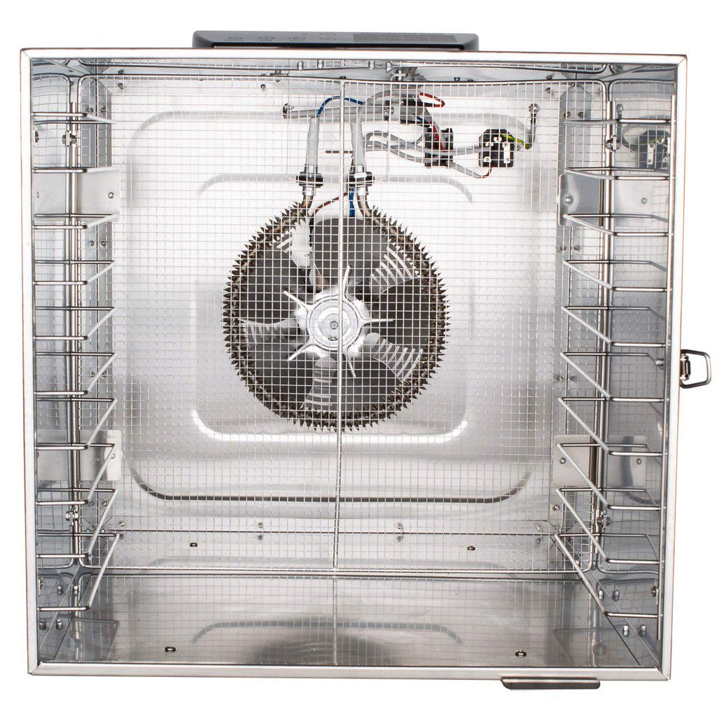 Beeketal 'BDA-15' Dörrautomat aus Edelstahl mit 10 Etagen, Zeitschaltuhr (max. 24h), einstellbarer Temperatur (30-90 °C) und LED Bedienfeld - Profi Gastro Dörrgerät inkl. 10 Einlegegittero