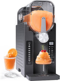 INITIO Slush Machine, 2L Slushie Machine for Home Slushi, Frappé, Milkshake & Margaritas, No Ice Required, LED Display, Self-Cleaning, Black, AD03, 6 Programmes + 1 Pack