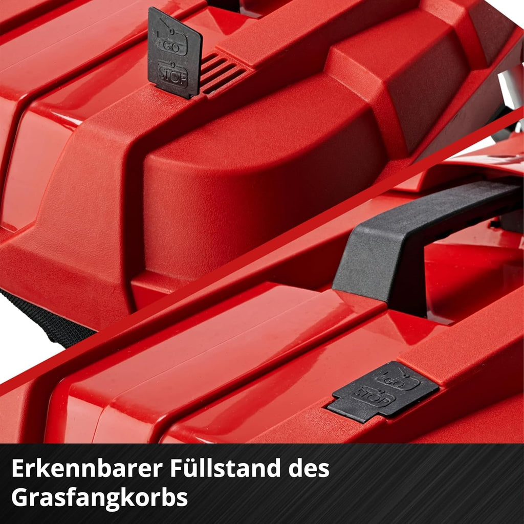 Einhell Akku-Rasenmäher GE-cm 18/33 Li Kit Power X-Change (18 V, 33 cm Schnittbreite, bis 200 m², Brushless, 30L Fangkorb, 25-65 mm Schnitthöhe, inkl. 4,0 Ah Akku + Ladegerät)