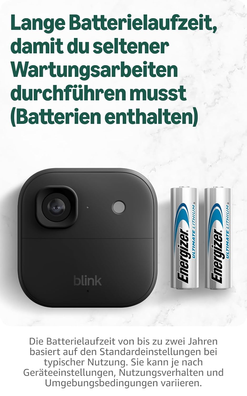 Blink Outdoor Camera 2K+ (newest gen) — Wireless smart security camera, 2K video resolution, enhanced audio, up to two-year battery. Sync Module Core included — 1 camera system, Black