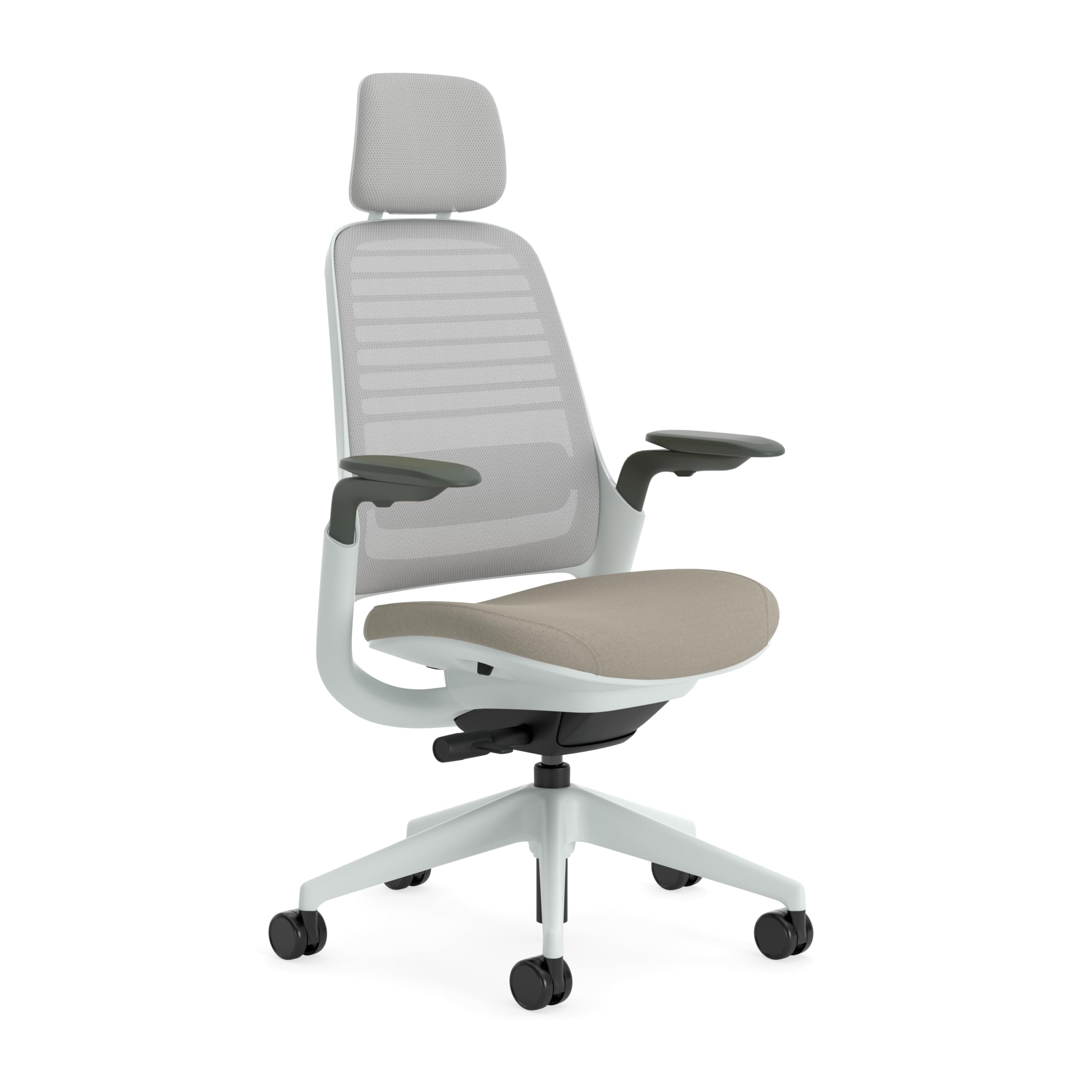 Steelcase Series 1 Ergonomic Office Chair with LiveBack Lumbar Support and 4D Armrests Truffle