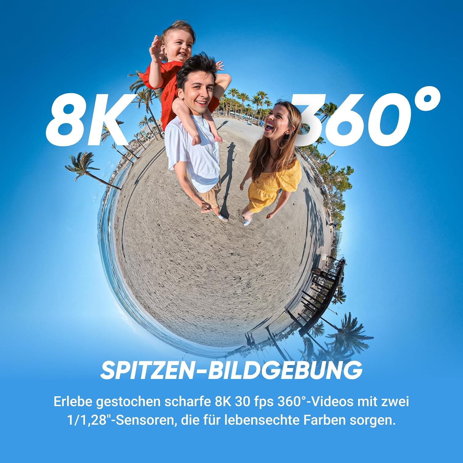 Insta360 X5 Must-Have Bundle, Waterproof 8K 360° Camera, Low Light Lead, Invisible Selfie Stick Effect, Robust & Replaceable Lenses, 3 Hour Battery, Integrated Wind Protection, Stabilisation