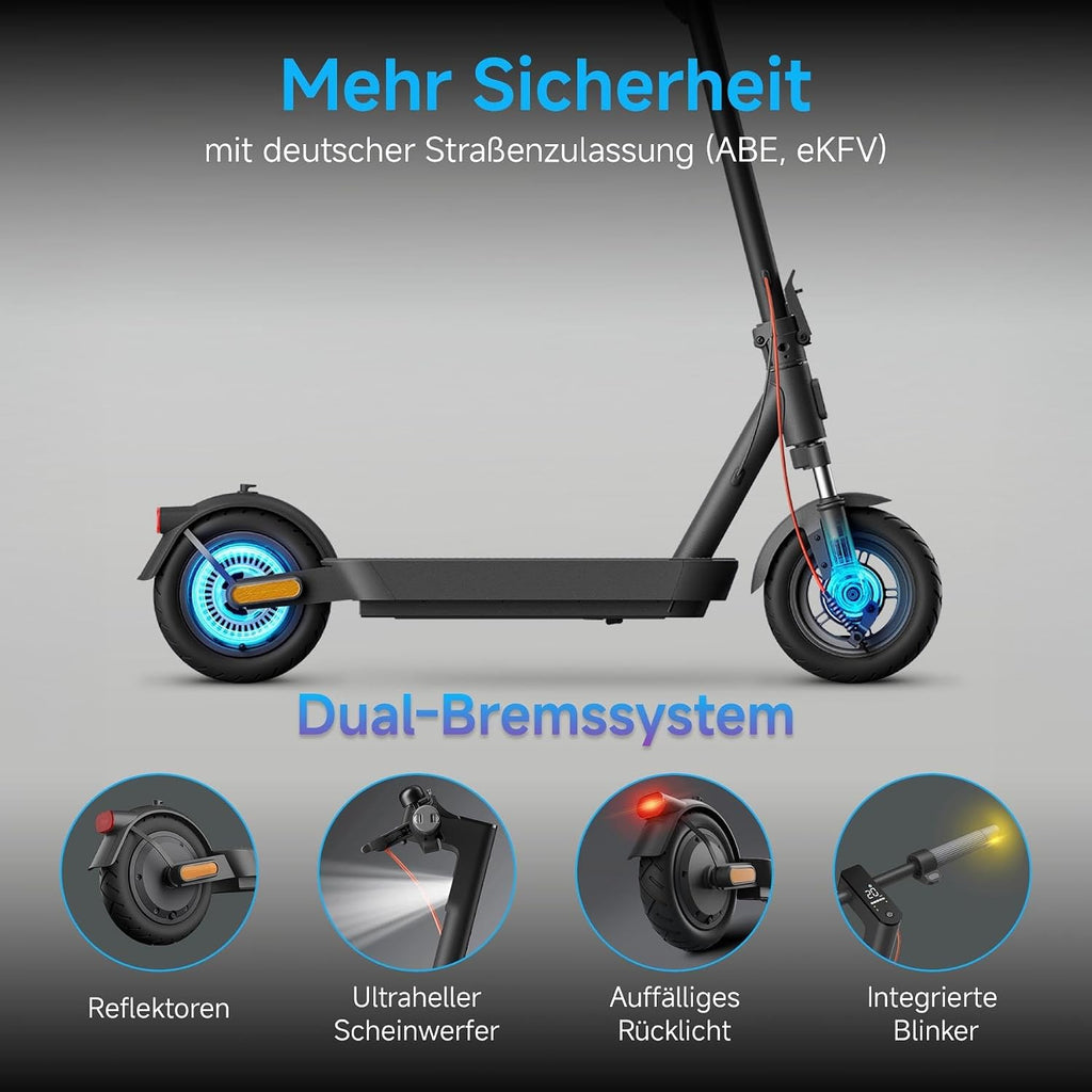 Xiaomi E-Scooter mit Straßenzulassung 4 Lite, 4 Ultra, 5 Elite, 5, 5 Pro, 5 Plus oder 5 Max (max 20km/h, bis zu 70km Reichweite und 25% Steigung, Luftreifen, Dual-Bremsen, Display, App)