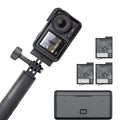 DJI Osmo Action 4 Essential Combo, 4K/120fps Action Cam with 1/1.3 Inch Sensor, Underwater Camera, Stunning Low-Light Recordings, 10-Bit and D-Log M Colour Performance, Long Lasting 1770 mAh Battery