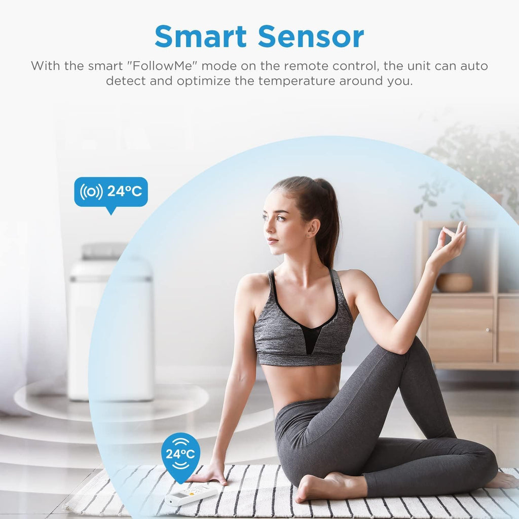 Midea Mobiles Klimagerät MPD-12CRN7, 3-in-1 Klimaanlage mit Abluftschlauch, Kühlen&Entfeuchten&Ventilieren,12000BTU/h(3,5kW/h) für Räume ca. 41m³(102㎡), 24h-Timer, 3 Jahre Garantie, weiss