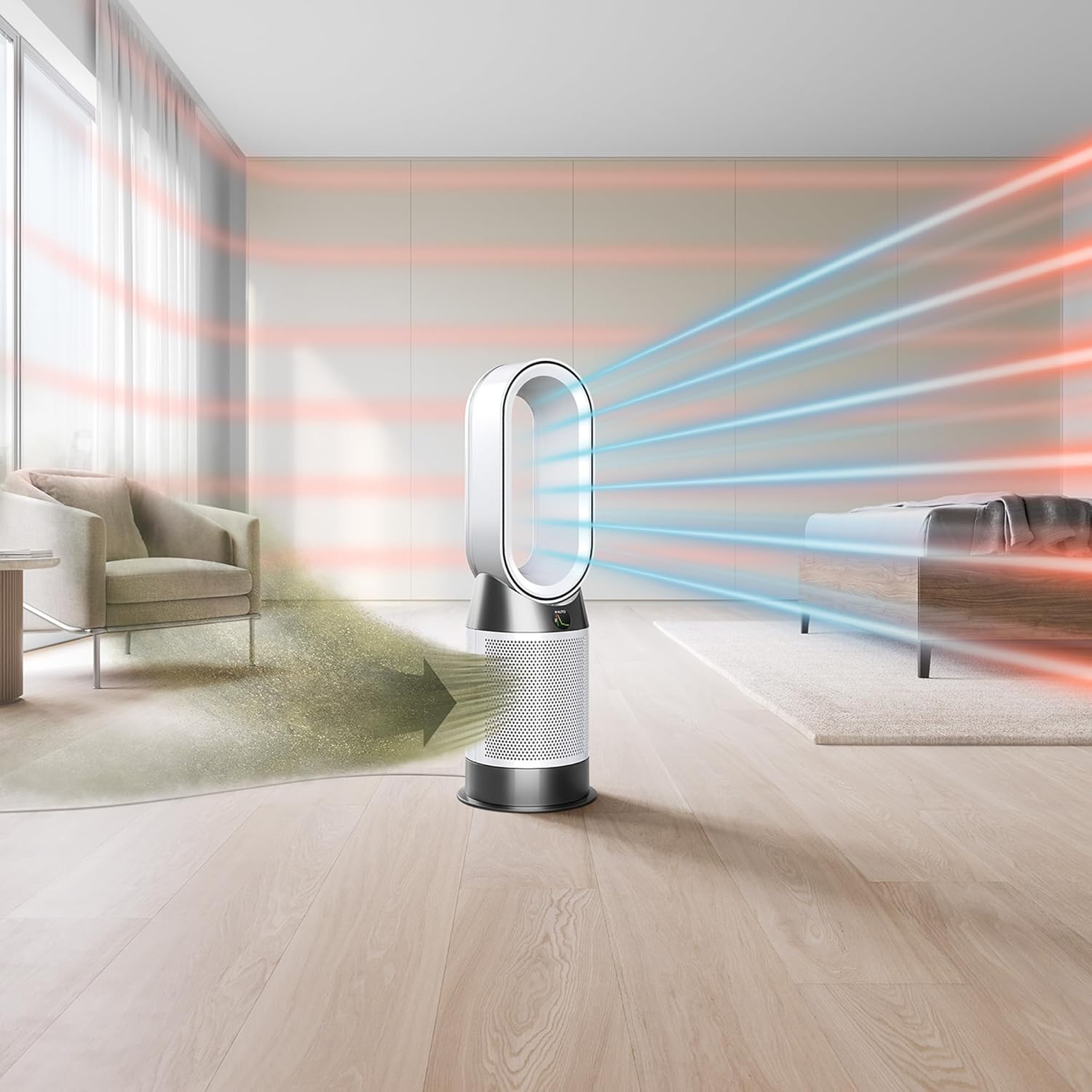 Dyson Purifier Hot+Cool™ Gen1 HP10 Luftreiniger und Heizventilator – Luftreinigung, Heiz- und Kühlfunktion (Silber) Ventilator, Luftreiniger + Heizlüfter