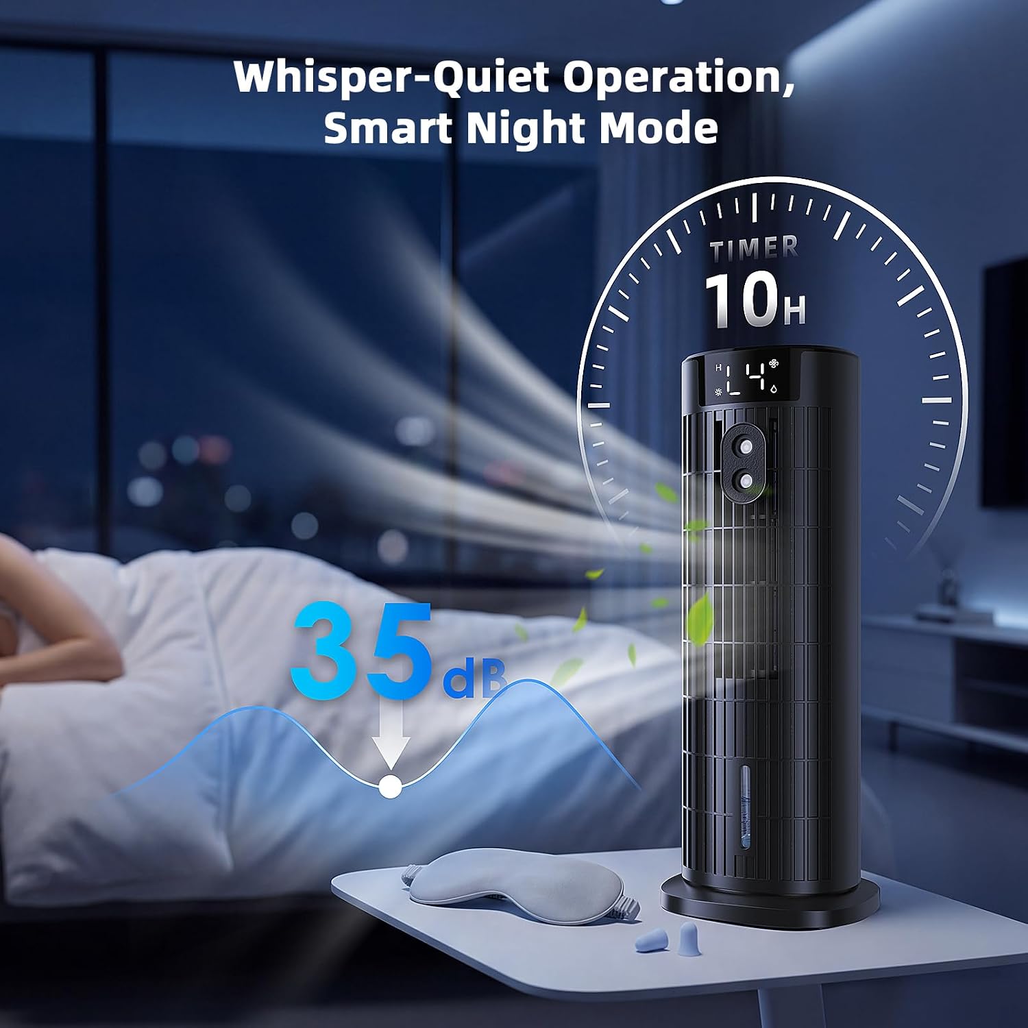 Portable Air Conditioner Without External Ventilation, Matte Black