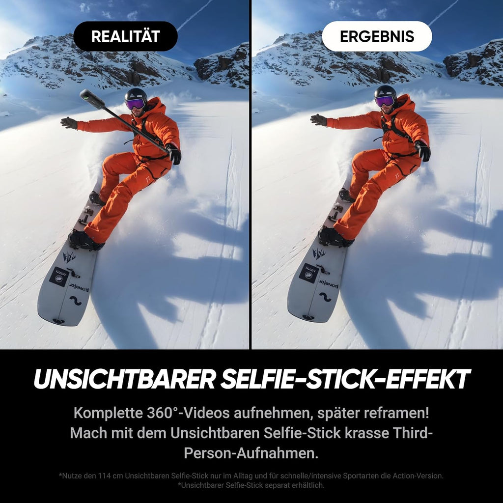 Insta360 X5 Must-Have Bundle, Waterproof 8K 360° Camera, Low Light Lead, Invisible Selfie Stick Effect, Robust & Replaceable Lenses, 3 Hour Battery, Integrated Wind Protection, Stabilisation