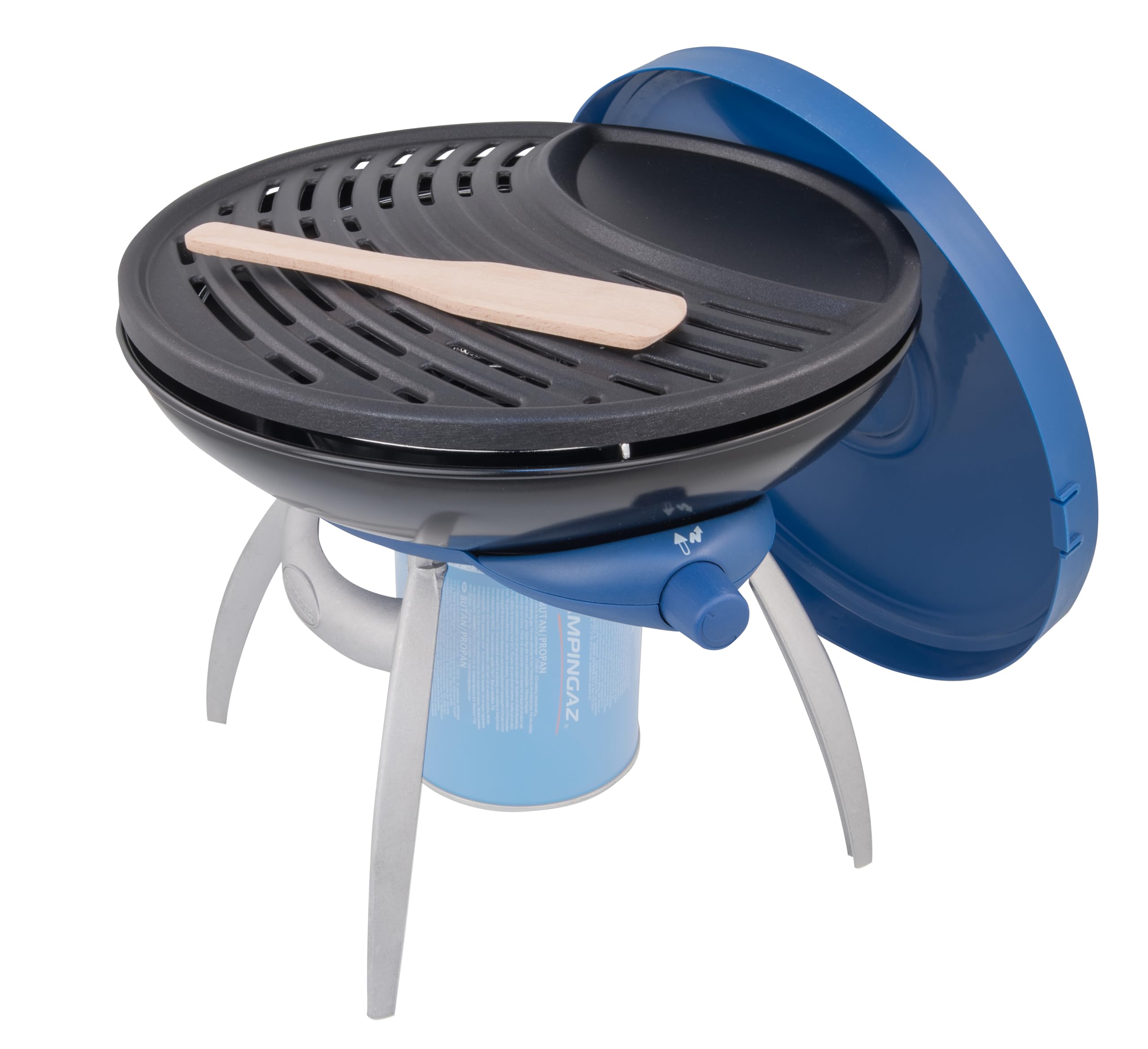 Campingaz Party Grill 400 CV for Use with a Valve Gas Cartridge CV300+ or CV470+ (Piezo ignition), blue