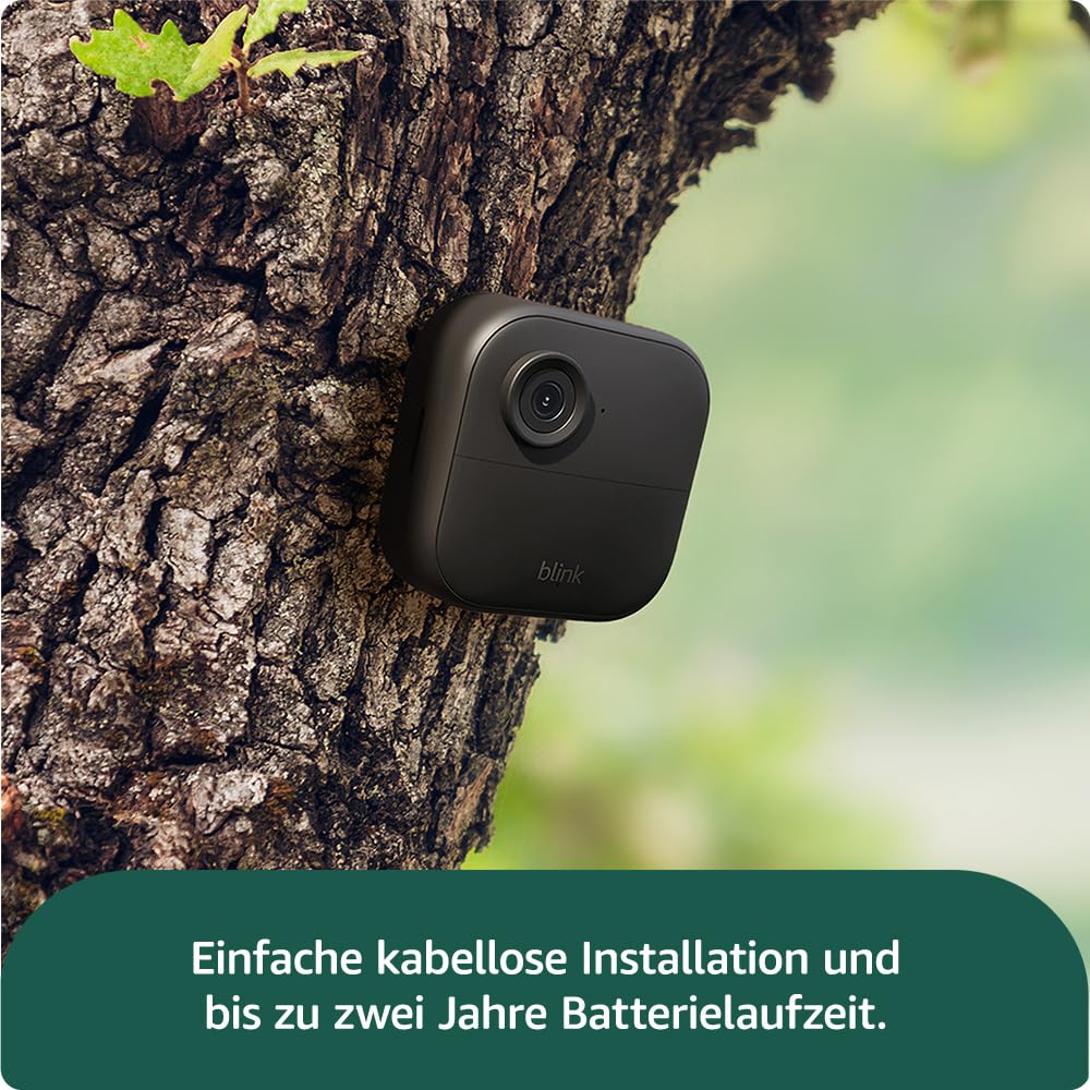 Blink Outdoor 4 camera | Wireless HD smart security camera, two-year battery life, enhanced motion detection, works with Alexa | 1 camera system with Sync Module Core incl.| IP65