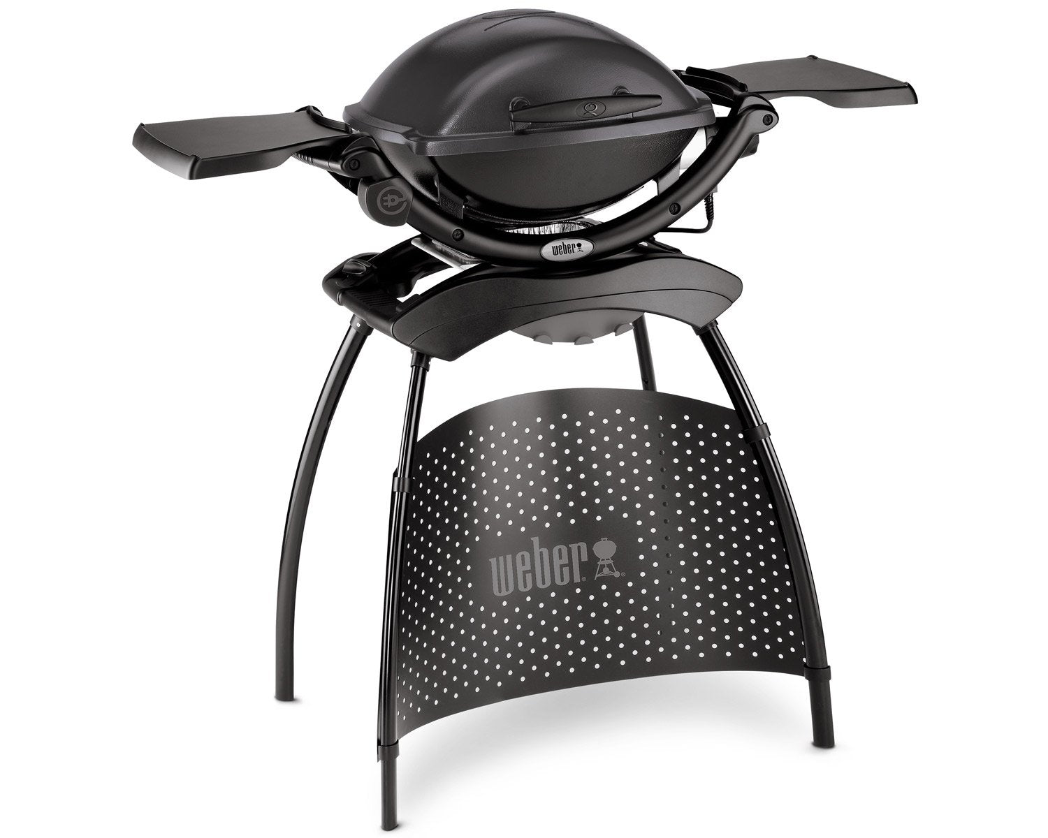 Weber Q 1400 Elektrogrill | Tragbarer Stadtgrill, Gusseisenrost, Schnellheizelement, 43 x 32 cm Grillfläche, Abnehmbare Auffangschale, 1,8 m Netzkabel