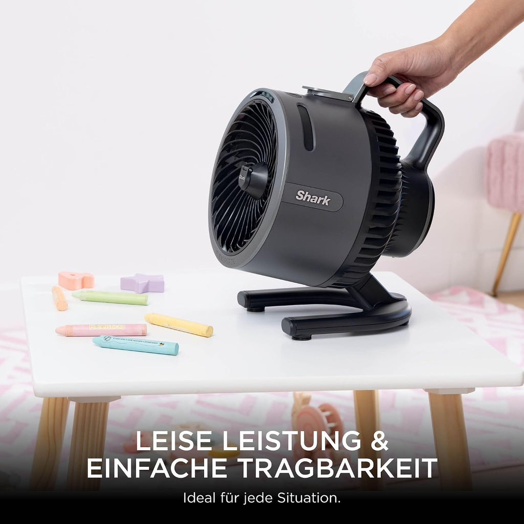 Shark FlexBreeze HydroGo – Leistungsstarker Nebelventilator, Kühlung im Innen- und Außenbereich, Leise und langlebig, Mit und ohne Kabel, Kompakt und Leicht, 5 Geschwindigkeiten, Anthrazit FA050EU