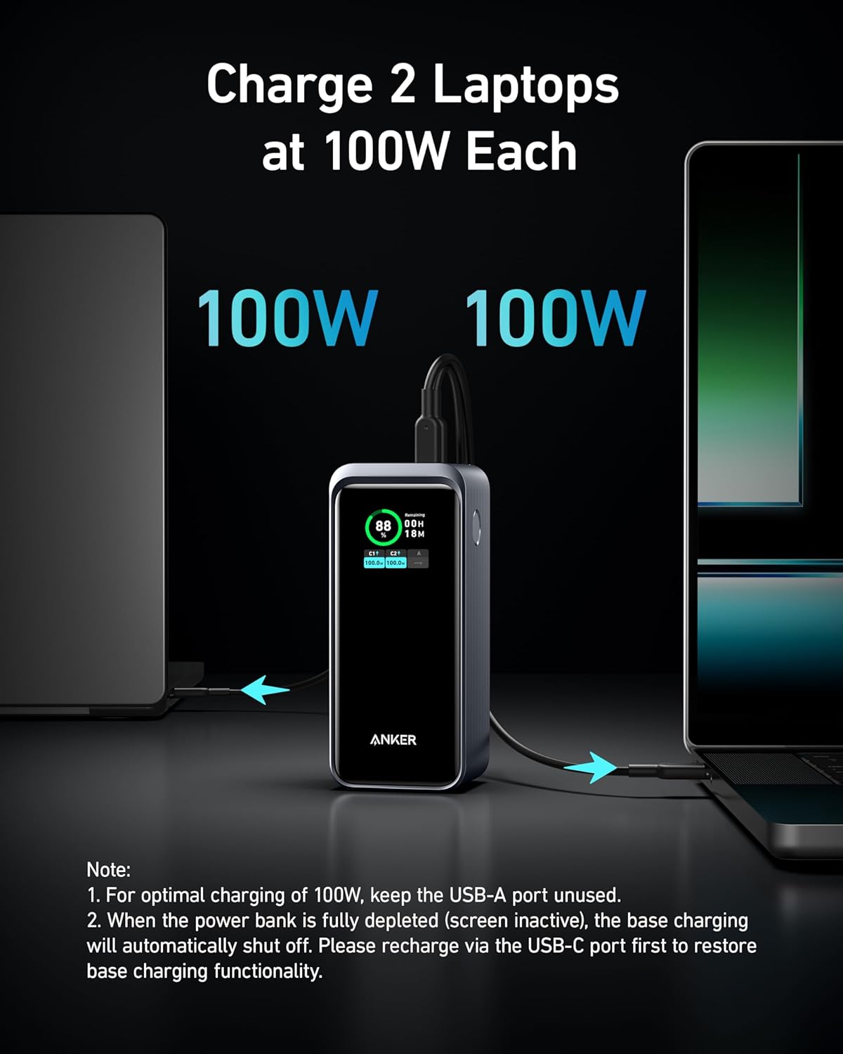 Anker Prime Power Bank, 72 Wh External Battery with 200 W Power, Digital Display, 2 x USB-C and 1 x USB-A Port, Compatible with iPhone 17/16/15/14 Series, Samsung, MacBook, Dell, and More