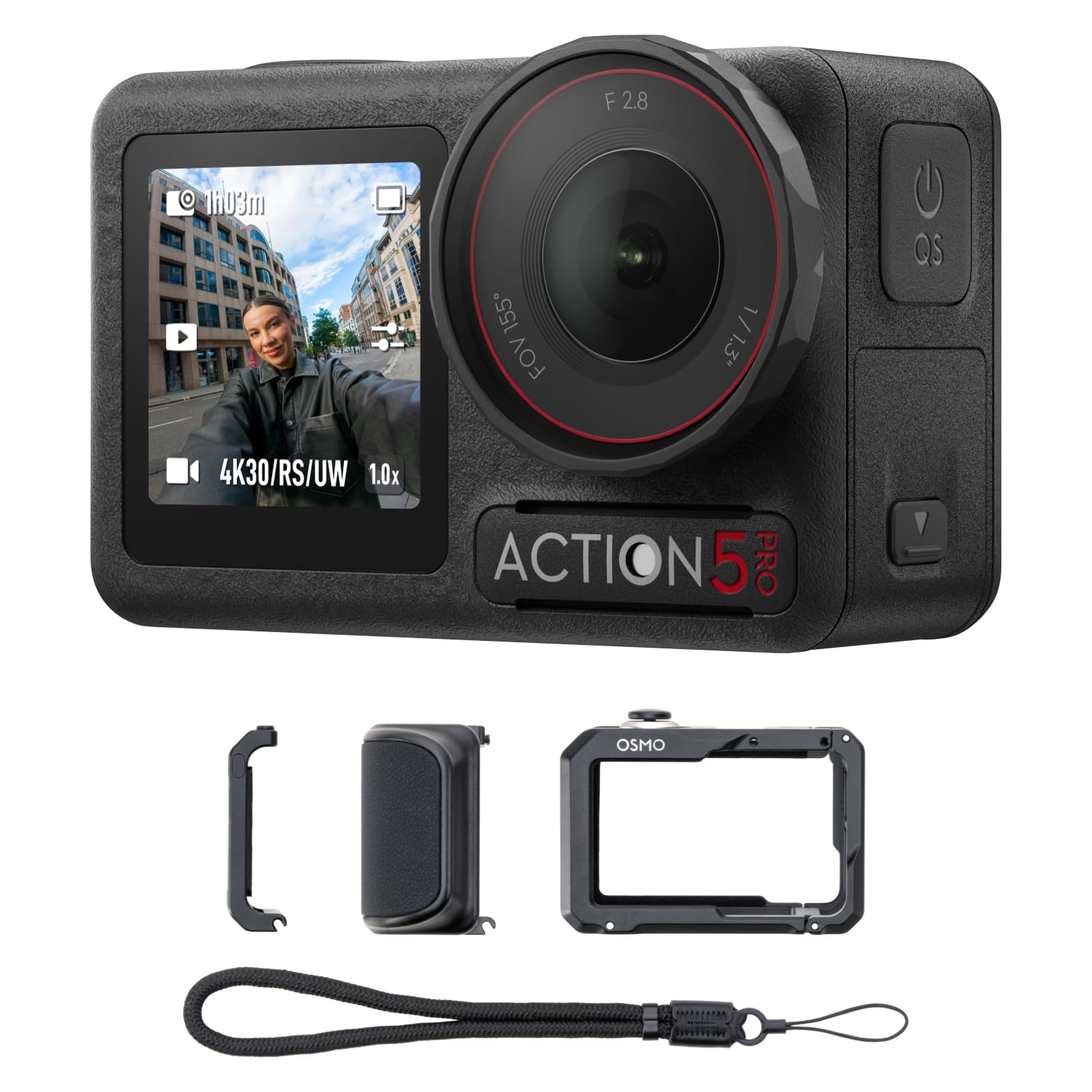 DJI Osmo Action 5 Pro Standard Combo, 4K Action Camera with 1/1.3 Inch Sensor, 4K/120fps Video Camera, Subject Tracking, Stabilisation, Dual OLED Touchscreens, Underwater Camera for Sports, Vlog