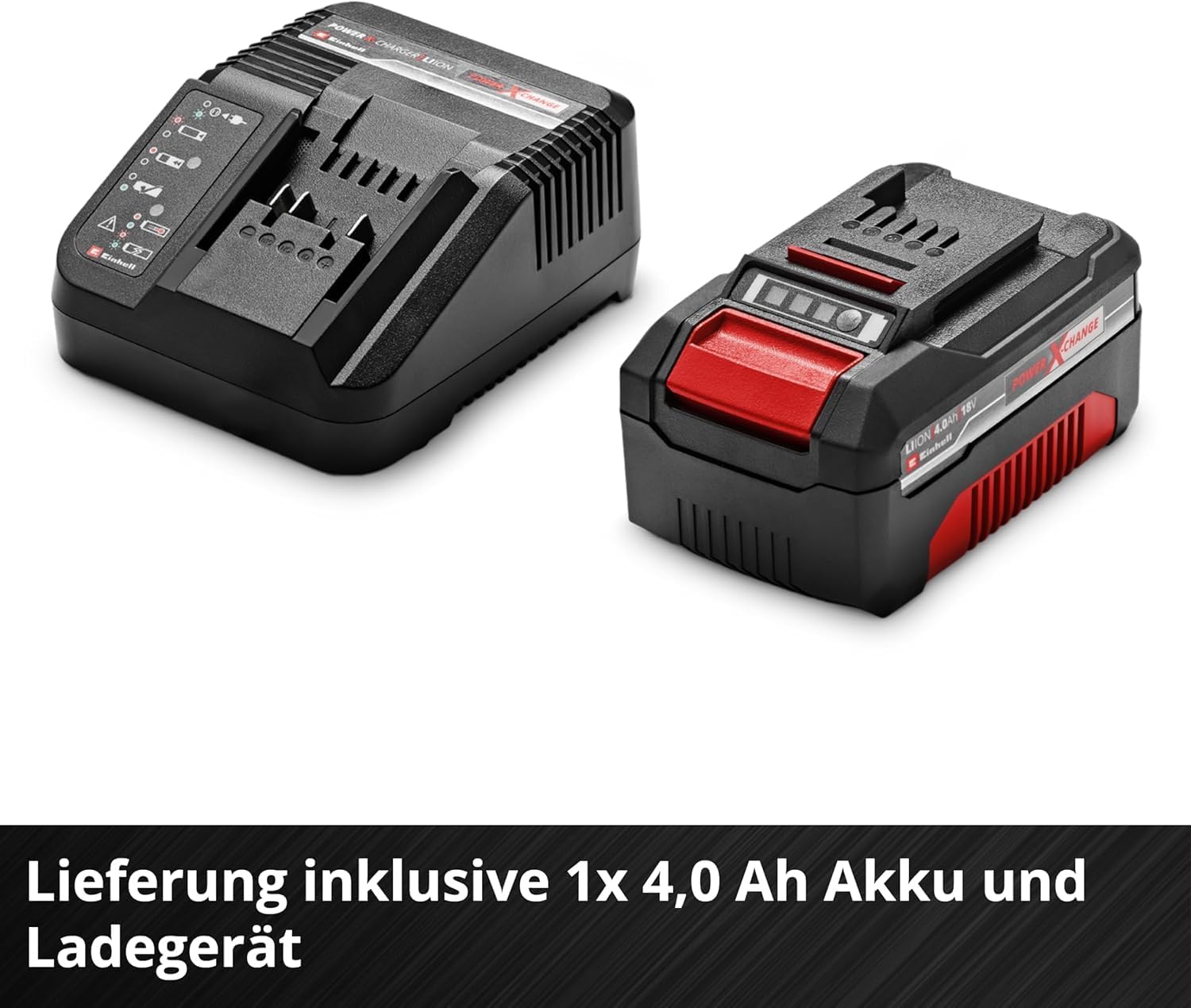 Einhell Akku-Rasenmäher GE-cm 18/33 Li Kit Power X-Change (18 V, 33 cm Schnittbreite, bis 200 m², Brushless, 30L Fangkorb, 25-65 mm Schnitthöhe, inkl. 4,0 Ah Akku + Ladegerät)