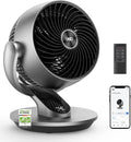 DREO 28dB Quiet Smart Table Fan for Bedroom Office, Fan with Remote Control Cooling 21 m Wind Distance 4 Speed Level 5 Modes 12H Timer 90° Car 120° Manual Oscillating Lynx S