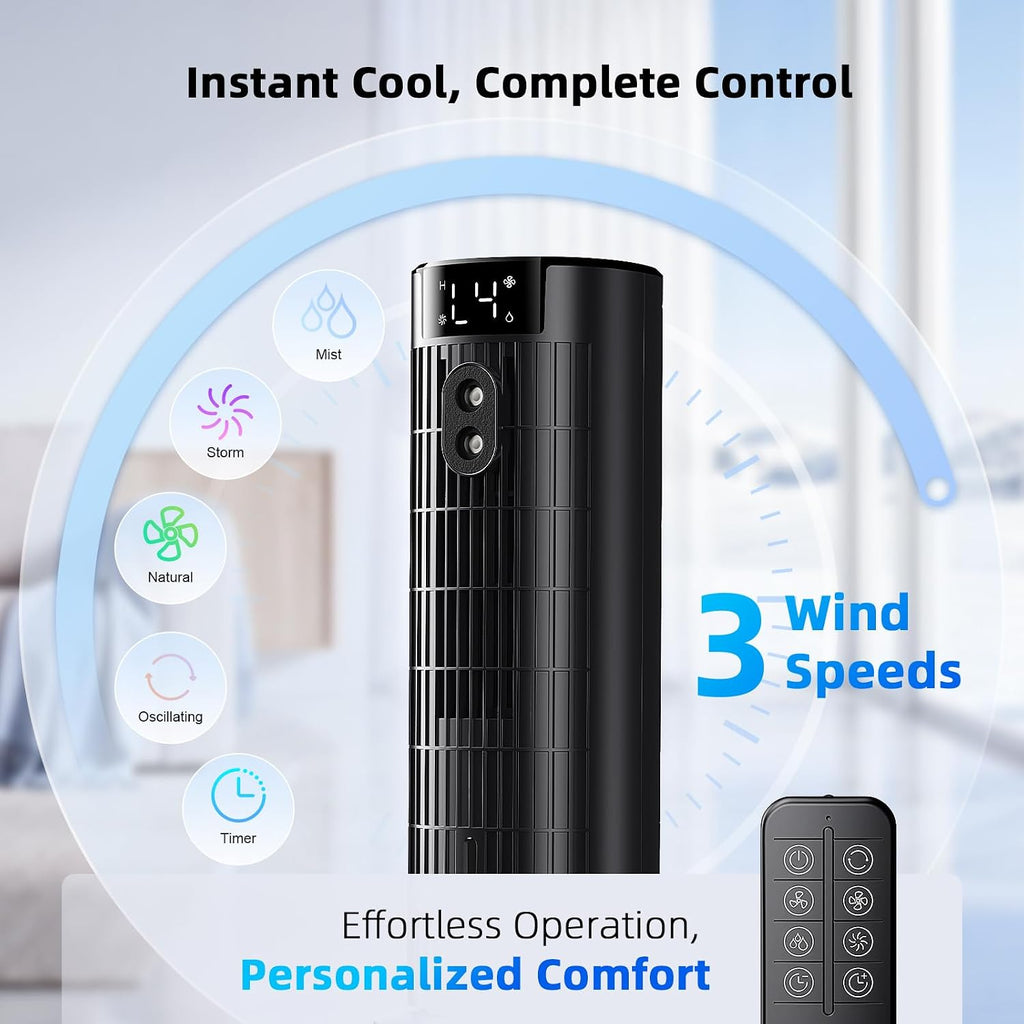 Portable Air Conditioner Without External Ventilation, Matte Black