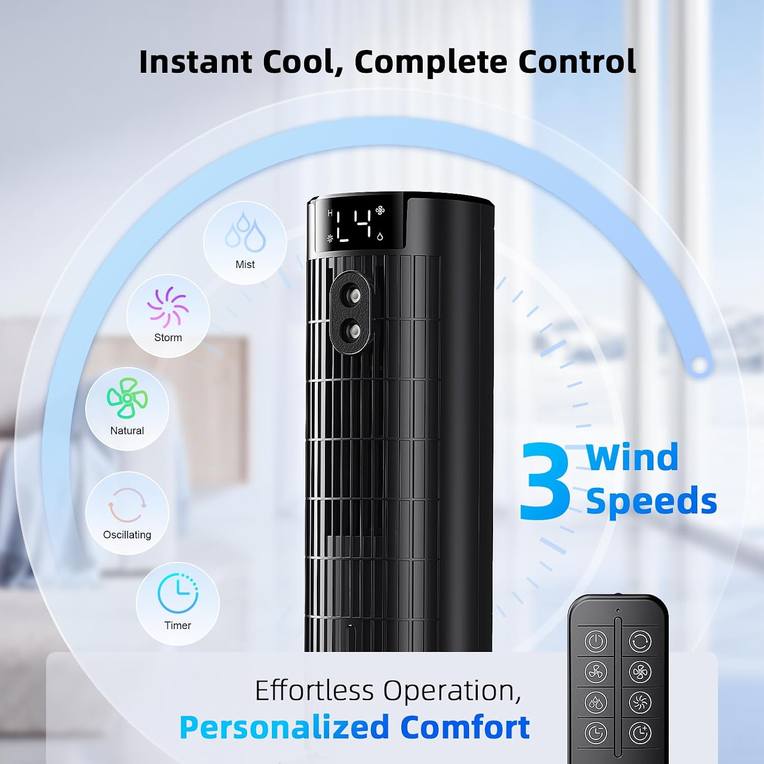 Portable Air Conditioner Without External Ventilation, Matte Black