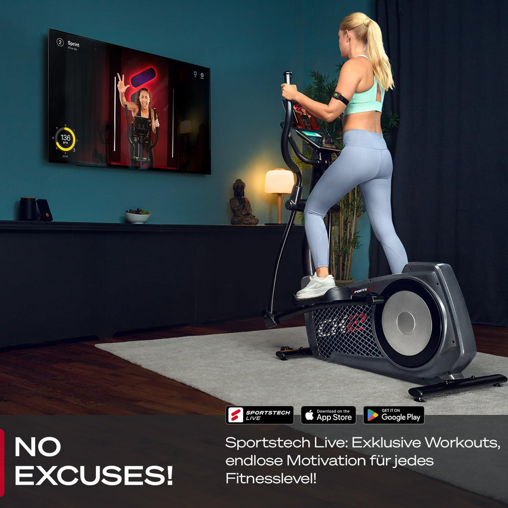 Sportstech CX2: Crosstrainer mit App, 27 kg Schwungmasse & Generator ✨