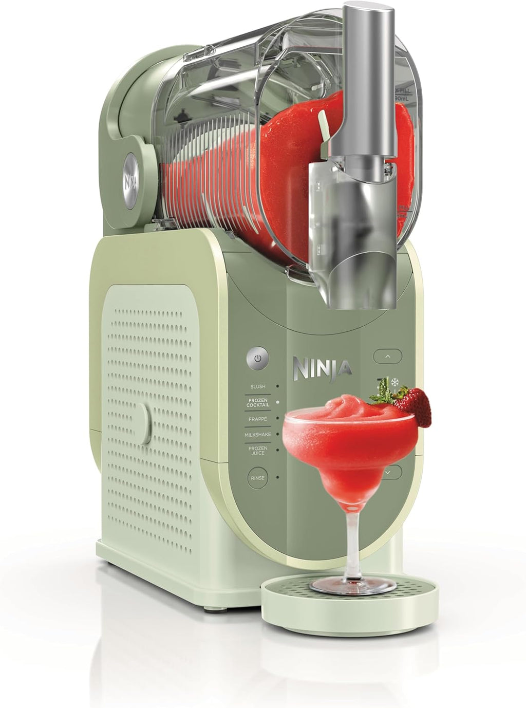 Ninja SLUSHi FS301EUTG Slush Ice Cocktails Frappe Milkshakes & Frozen Juice Machine - No Ice or Preparation - WhisperChill Technology - Holds 1.9L - Green