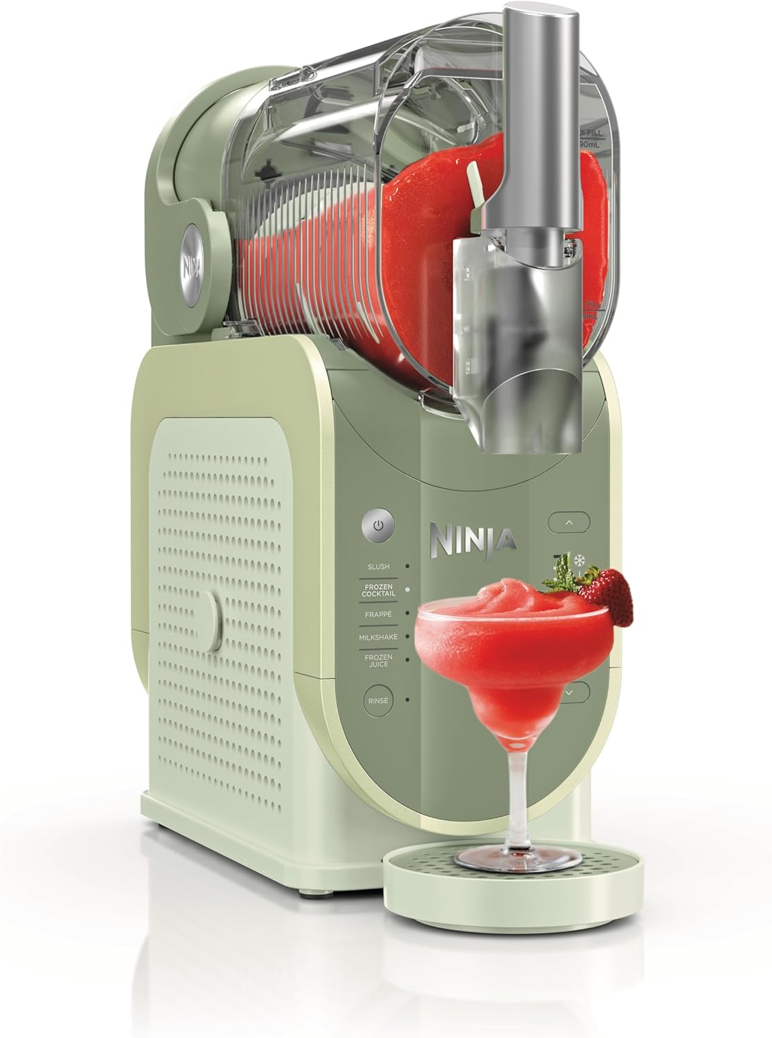 Ninja SLUSHi FS301EUTG Slush Ice Cocktails Frappe Milkshakes & Frozen Juice Machine - No Ice or Preparation - WhisperChill Technology - Holds 1.9L - Green