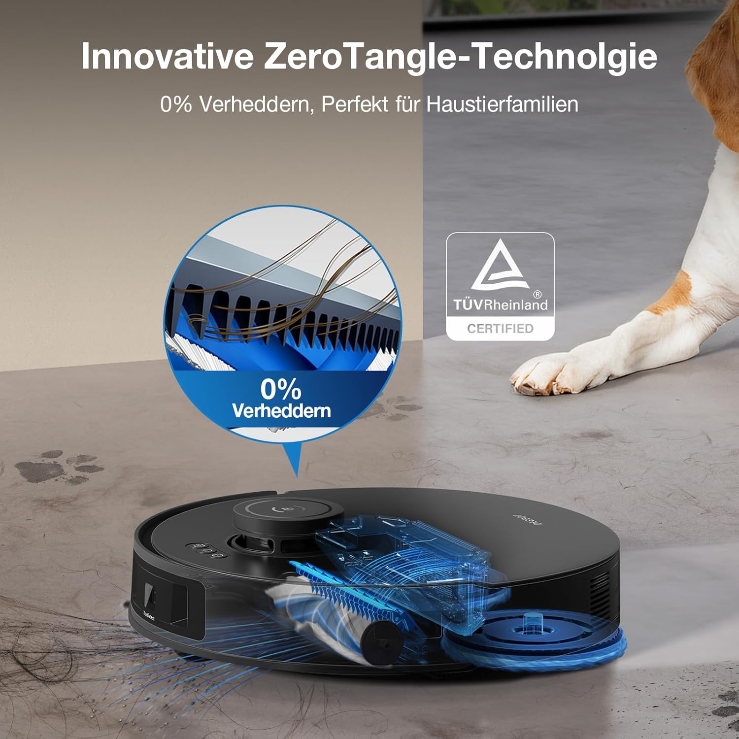 Deebot T30S Pro, 11,000Pa, Heißwasser-Wischung, ZeroTangle, TruEdge™, KI-Navigation