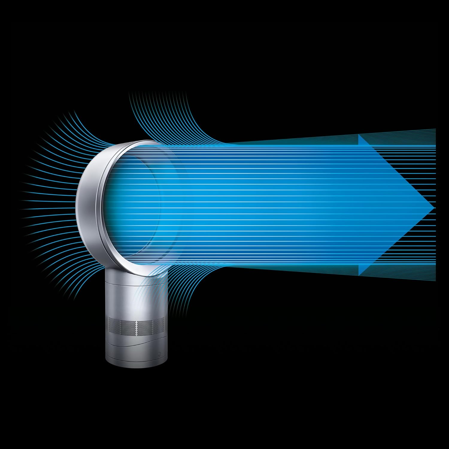Dyson Cool™ CF1 Tischventilator, Weiß/Silber – Leise & Leistungsstarke Kühlung mit Air Multiplier™ Technologie, MyDyson™ App-Steuerung, Schlafmodus, Energieeffizient