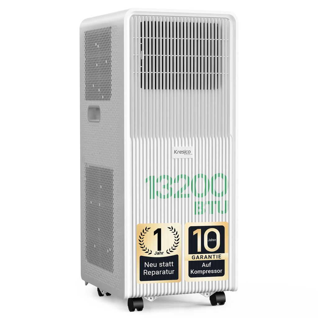Mobile Air Conditioner 9000 BTU, Mobile Air Conditioner with Exhaust Hose, Mobile Air Conditioner with Exhaust Hose for Rooms up to 33 m²/90 m³, Air Conditioner with Timer, R290, White