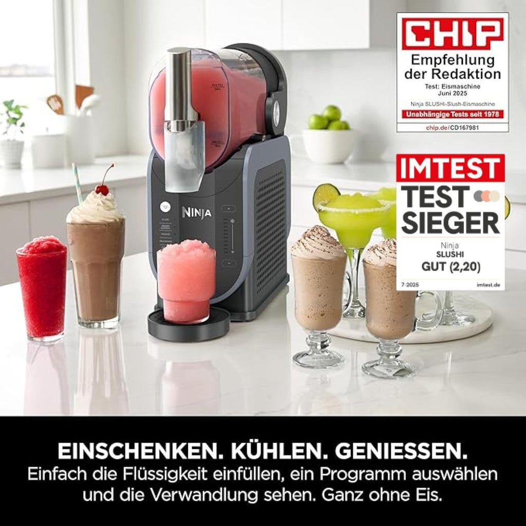 Ninja SLUSHi FS301EUPK WhisperChill Machine for Slush, Ice Cocktails, Frappé, Milkshakes & Frozen Juice, No Ice or Preparation, WhisperChill Technology, Holds 1.9 L, Pink