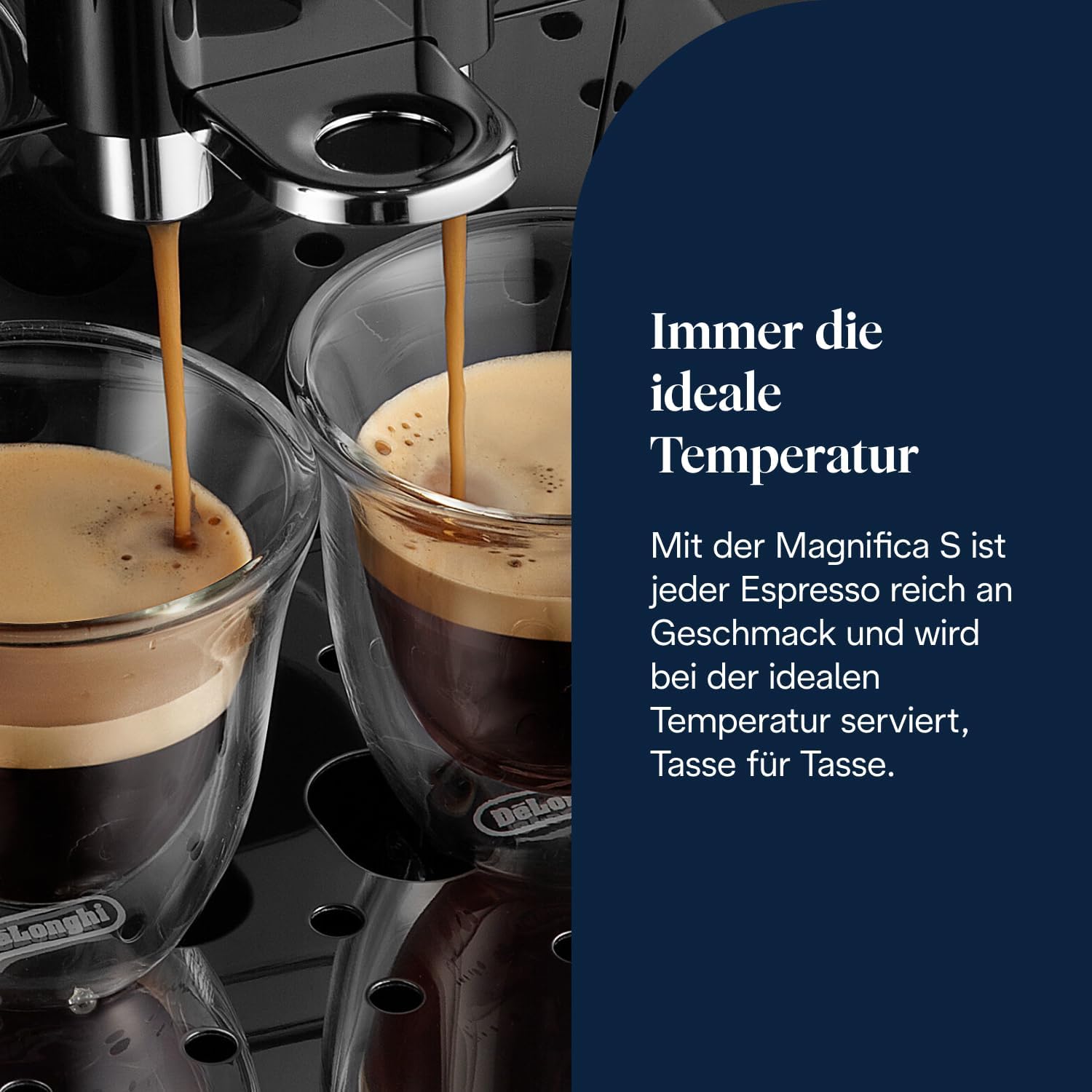 De'Longhi Magnifica S ECAM 22.110.B fully automatic coffee machine with milk frother for cappuccino, with espresso direct selection buttons and rotary control, 2-cup function, 1.8 liter water tank, black / silver