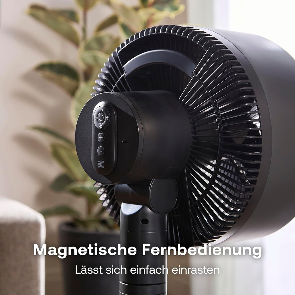 Dimplex Duocool Smart 2-in-1 Cordless Cordless Fan, Stand & Table Fan, 45 Hours Battery, 5 Speeds + Turbo, 20 m Range, Quiet Fan (36 dB), App, Google Home & Alexa, Remote Control