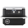 Ninja Foodi FlexDrawer Dual Zone Hot Air Fryer, Air Fryer with 10.4 Compartments and Removable Separator, Non-Stick Coating, Dishwasher Safe Basket, 7-in-1, Black & Copper, AF500EUCP