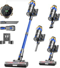 Battery Vacuum Cleaner 45000 Pa/550 W/65 Min, 1.6 L Wireless Vacuum Cleaner with Display, Anti-Tangle Brush, Self-Standing, Wall Charging Station, 8-Layer Filtration, Ultra Quiet, for Pet Hair/Carpets/Hard Floors/Car