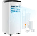 Mobile Air Conditioner 9000 BTU with Exhaust Hose, 4-in-1 Mobile Air Conditioner, Quiet Operation, Digital Display + Remote Control, Window Installation Set, 24-Hour Timer, For Rooms up to 25 m²