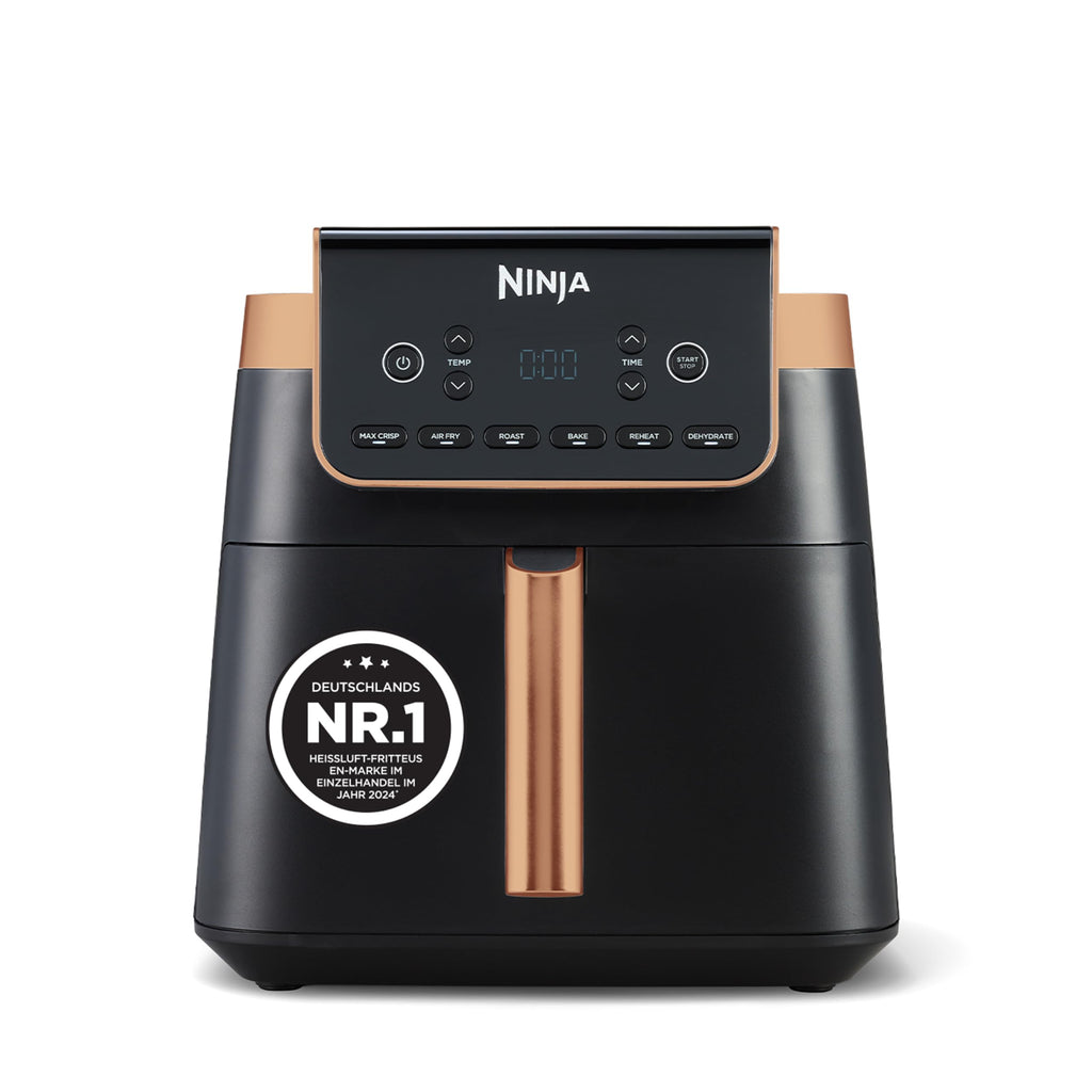 Ninja Dual Zone Digital Air Fryer, 2 Drawers, 6-in-1, Hot Air Fryer, 9.5L, Hot Air Fryer, Max Crisp, Roasting, Baking, Reheating, Dishwasher Safe Baskets, Stone/Gold DZ400EUSTGD