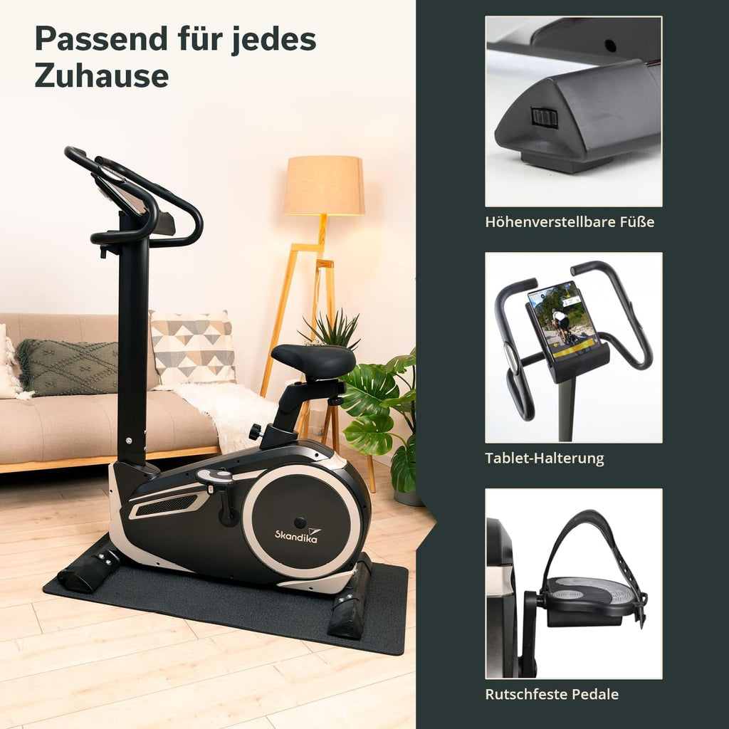 Skandika Morpheus: Ergometer mit App‑Steuerung, Pulsgurt und Tablethalter✨