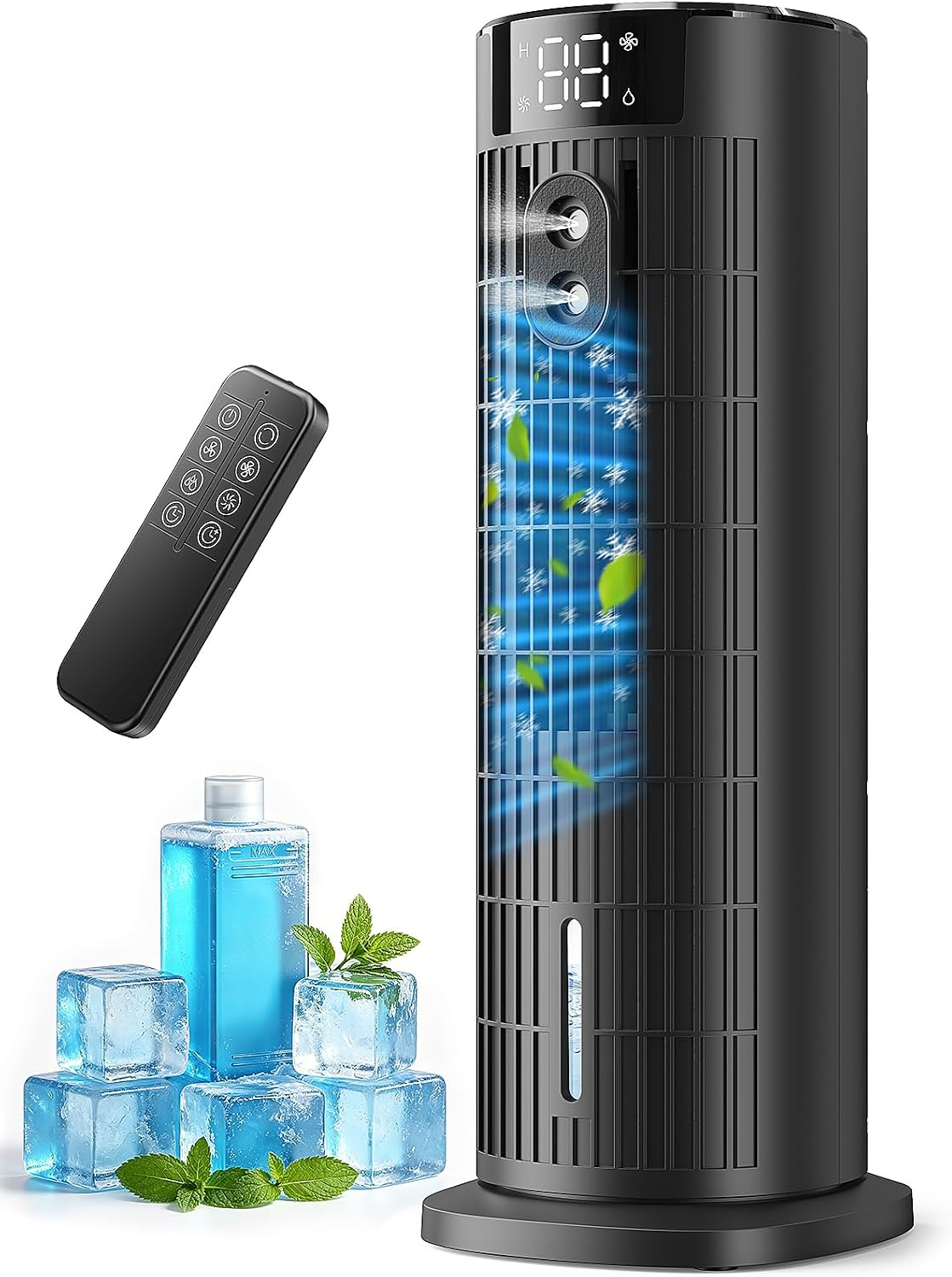 Portable Air Conditioner Without External Ventilation, Matte Black