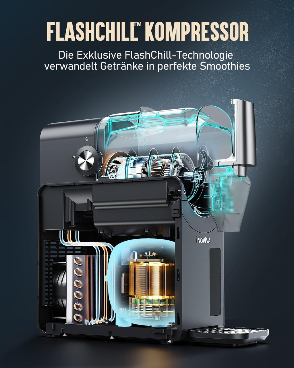 INOVIVA Slush Machine 2.6 L, No Ice Required, Slushie for Home with Self-Cleaning, 5 Preset Modes, Slushies, Milkshakes, Frappés & Frozen Cocktails (Updated)