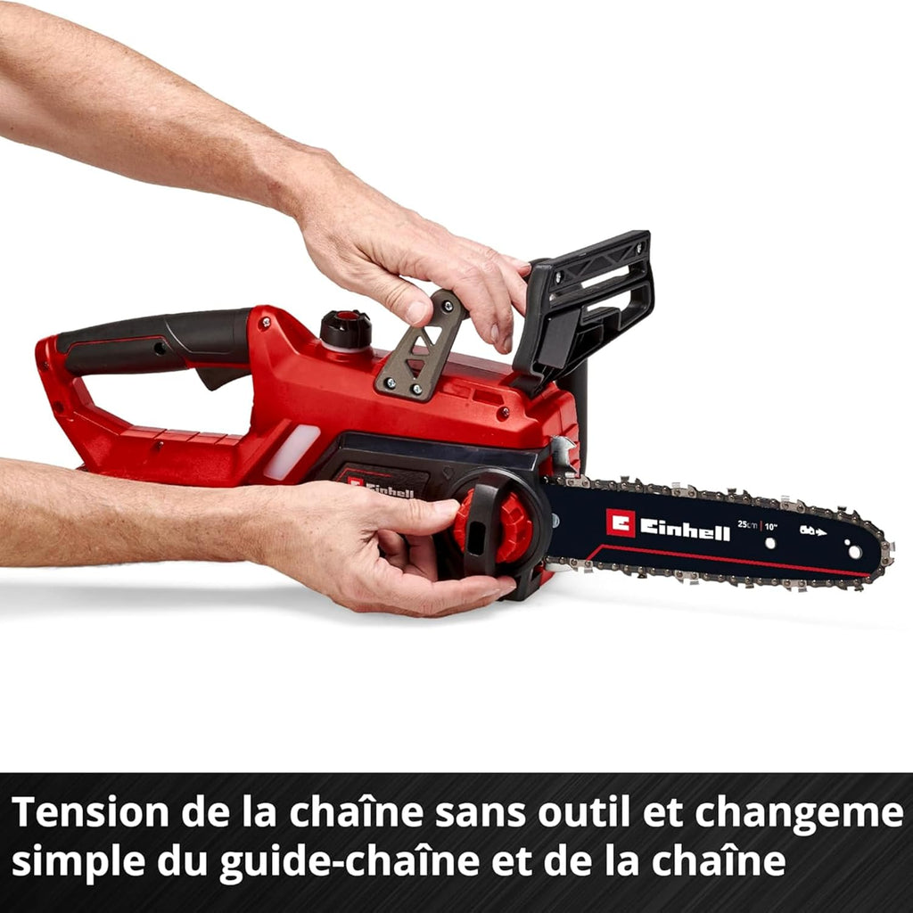 Einhell Cordless chainsaw GE-LC 18/25 Li Solo - Power X-Change (18 V, Guide length 25 cm, Cutting length 23 cm) Delivered without battery or charger