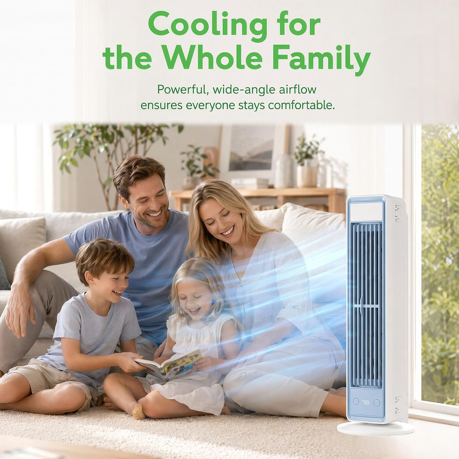 Mobiler Luftkühler Extrem Leise, Tragbare Klimaanlage für Schlafzimmer, Ventilator ohne Flügel mit Nachtmodus, 3 Stufen, Kompaktes Klimagerät für Erholsamen Schlaf