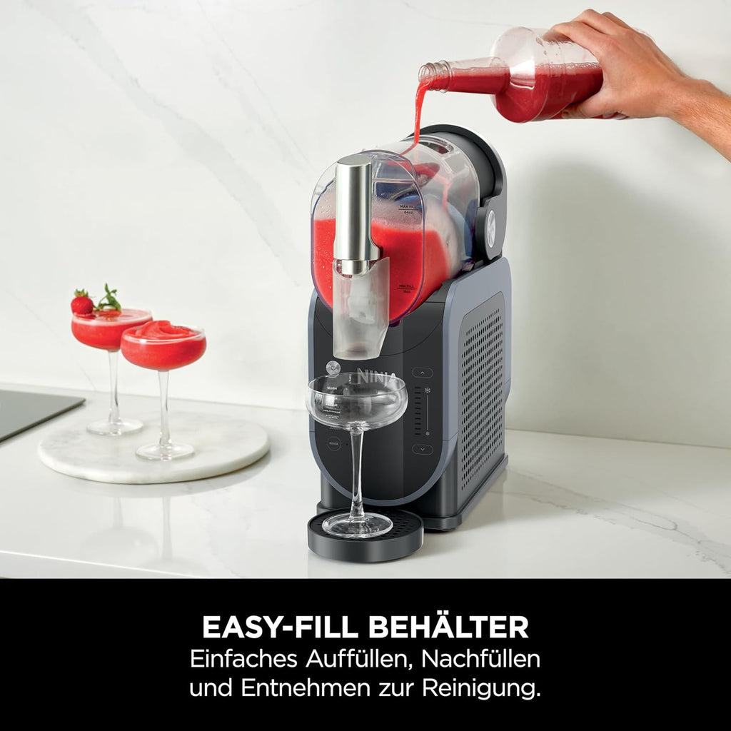 Ninja SLUSHi FS301EUTG Slush Ice Cocktails Frappe Milkshakes & Frozen Juice Machine - No Ice or Preparation - WhisperChill Technology - Holds 1.9L - Green