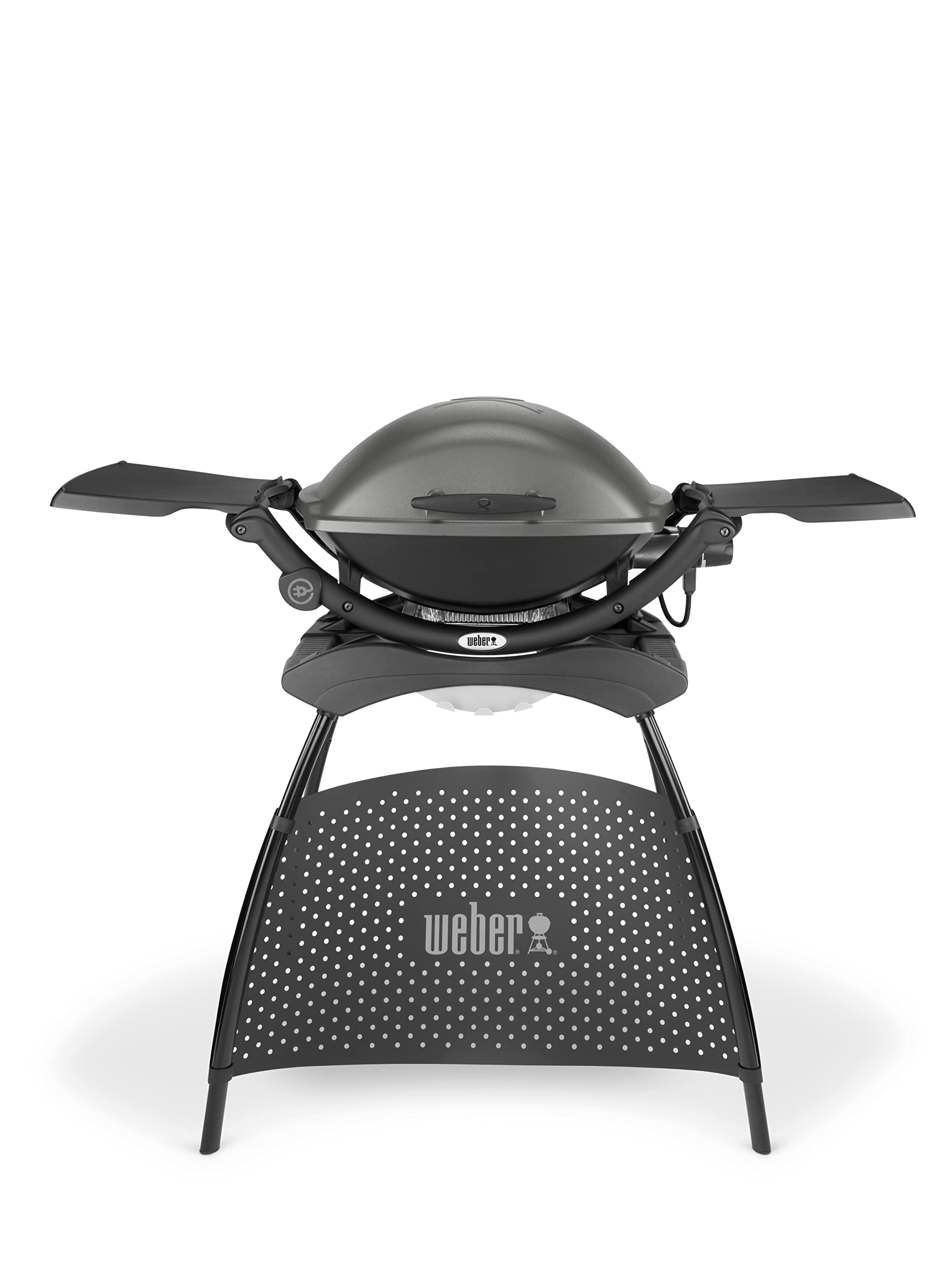Weber Q 1400 Elektrogrill | Tragbarer Stadtgrill, Gusseisenrost, Schnellheizelement, 43 x 32 cm Grillfläche, Abnehmbare Auffangschale, 1,8 m Netzkabel