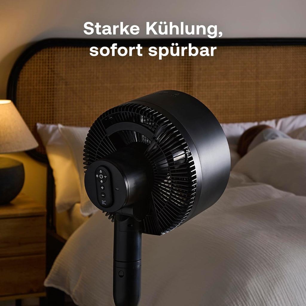 Dimplex Duocool Smart 2-in-1 Cordless Cordless Fan, Stand & Table Fan, 45 Hours Battery, 5 Speeds + Turbo, 20 m Range, Quiet Fan (36 dB), App, Google Home & Alexa, Remote Control