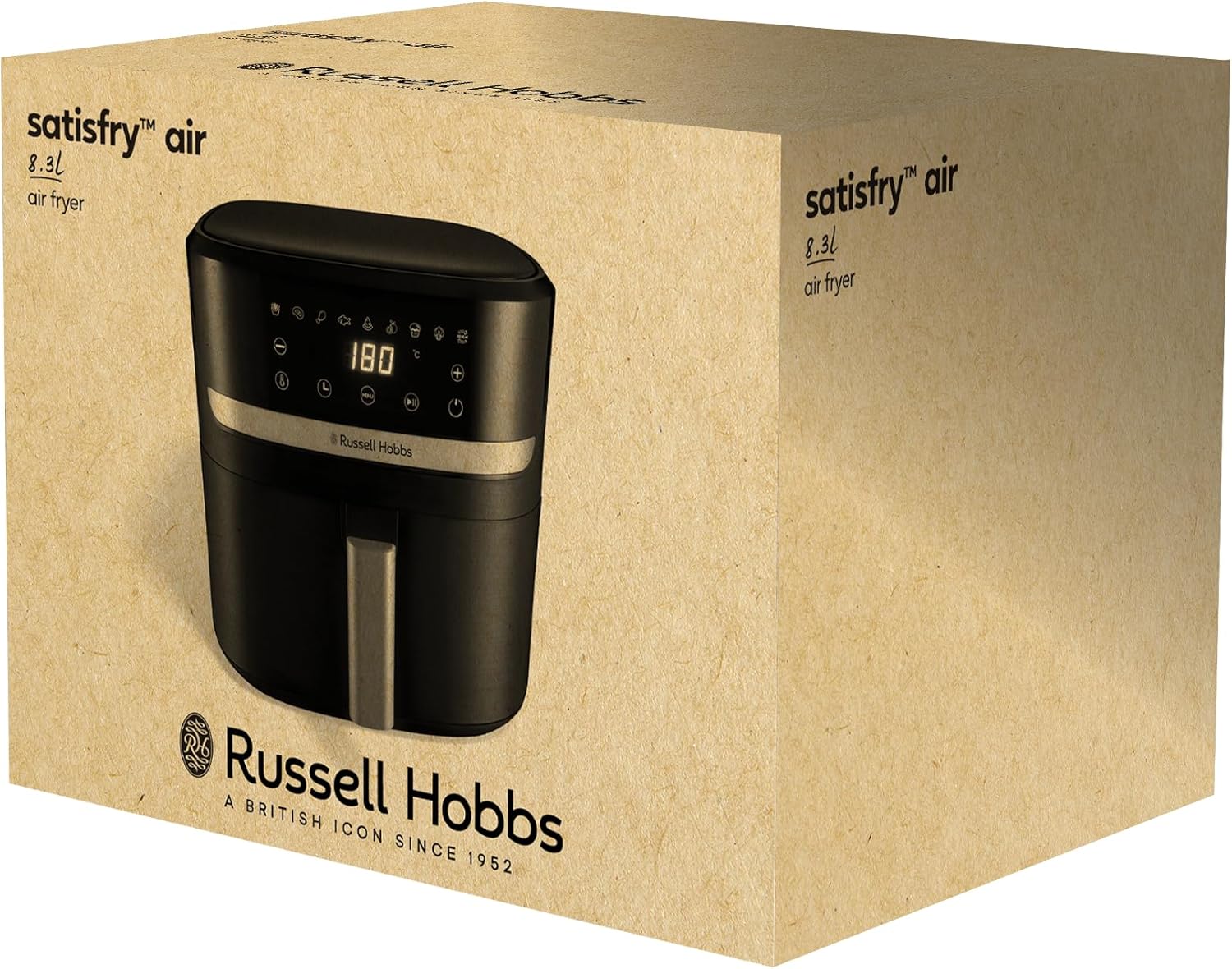 Russell Hobbs SatisFry 27632-56 Hot Air Fryer XXL 8.3 L Compact Housing, Very Quiet, Pizza Diameter 26 cm (9 Programmes, Dishwasher Safe, Fryer without Oil, TouchScreen, Grilling, Baking)