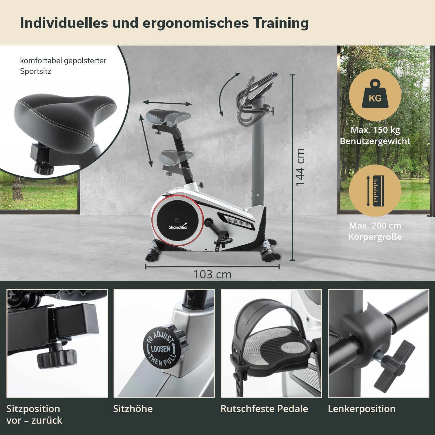 Skandika Morpheus: Ergometer mit 12 kg Schwungmasse✨